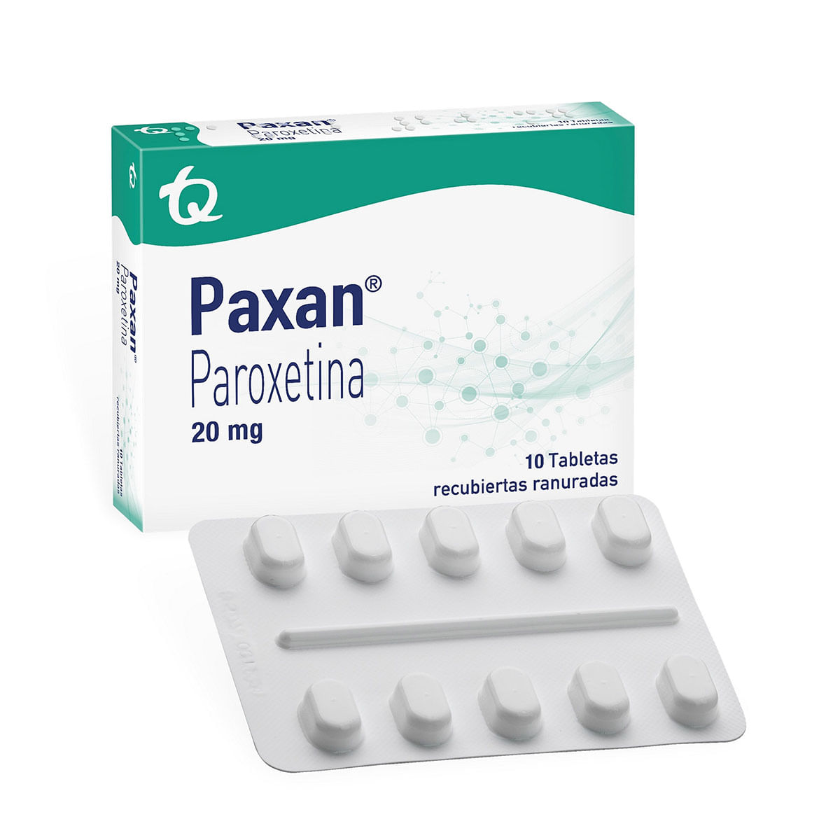 Paxan 20 Mg Tecnoquímicas Caja X 10 Tabletas Recubiertas Ranuradas.