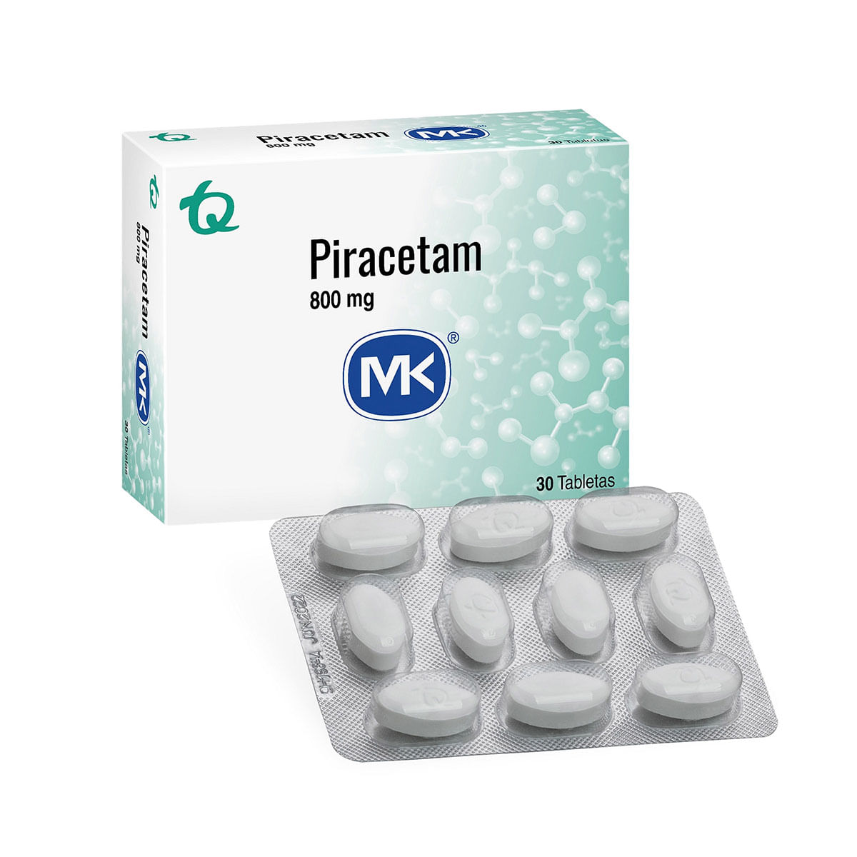 Piracetam 800 Mg Mk Caja X 30 Tabletas.