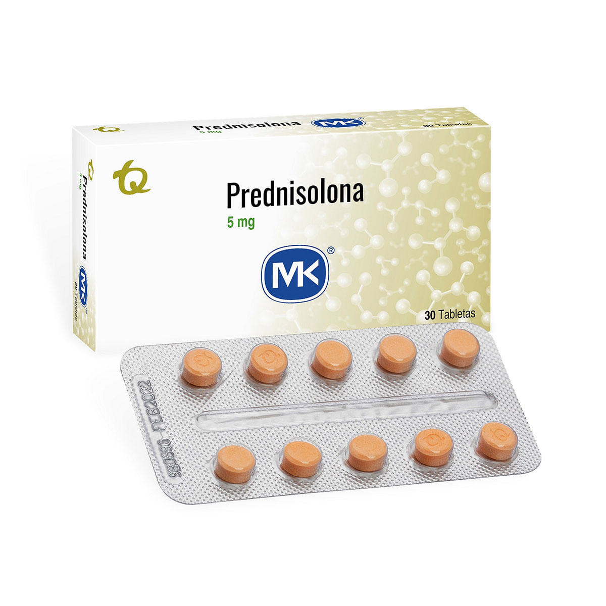 Prednisolona 5 Mg Mk Caja X 30 Tabletas.