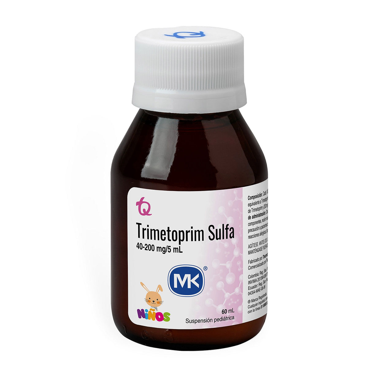 Suspensión Pediátrica Trimetoprim Sulfa 40-200 Mg/5 Ml Frasco X 60 Ml.