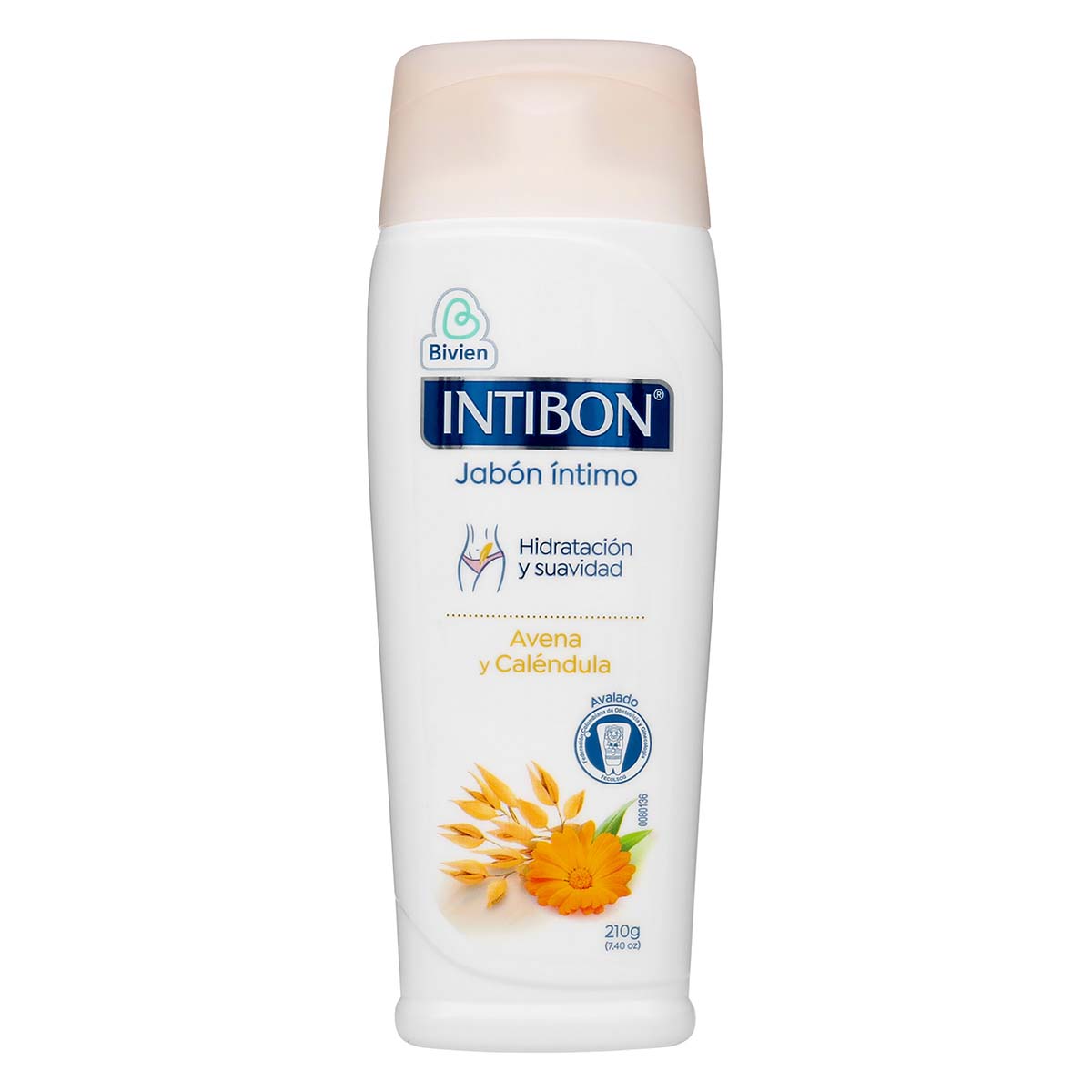 Jabón Líquido Íntimo Intibon Avena Y Caléndula Frasco X 210 G.