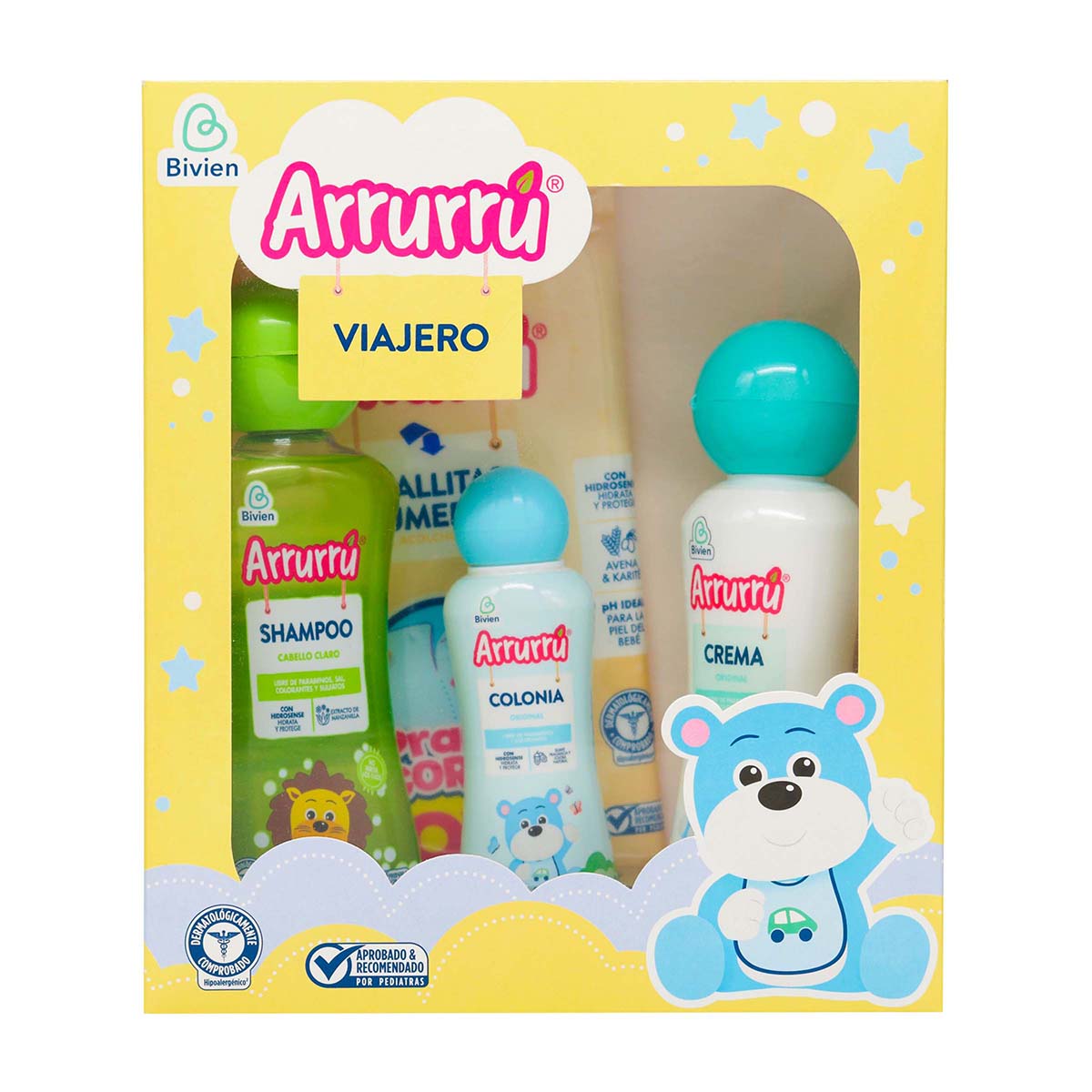 Estuche Arrurrú Naturals Viajero Azul x 4 Arts.