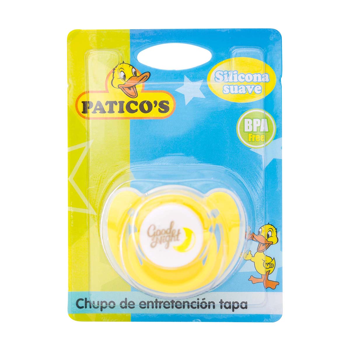 Chupo de Entretención Paticos Tapa Cierre Automático Blister x 1 Ud