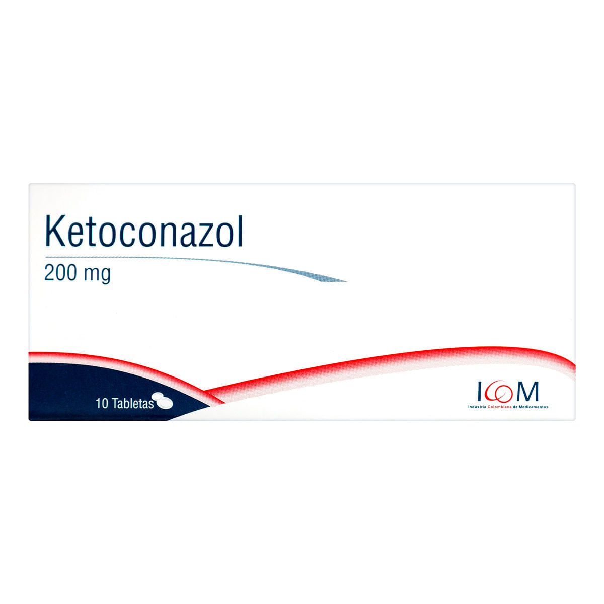 Ketoconazol 200 Mg Icom Caja X 10 Tabletas.