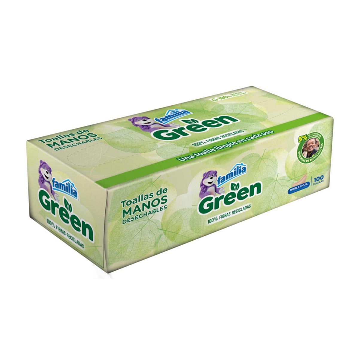 Toallas de Manos Familia Desechables Caja x 100 Uds.