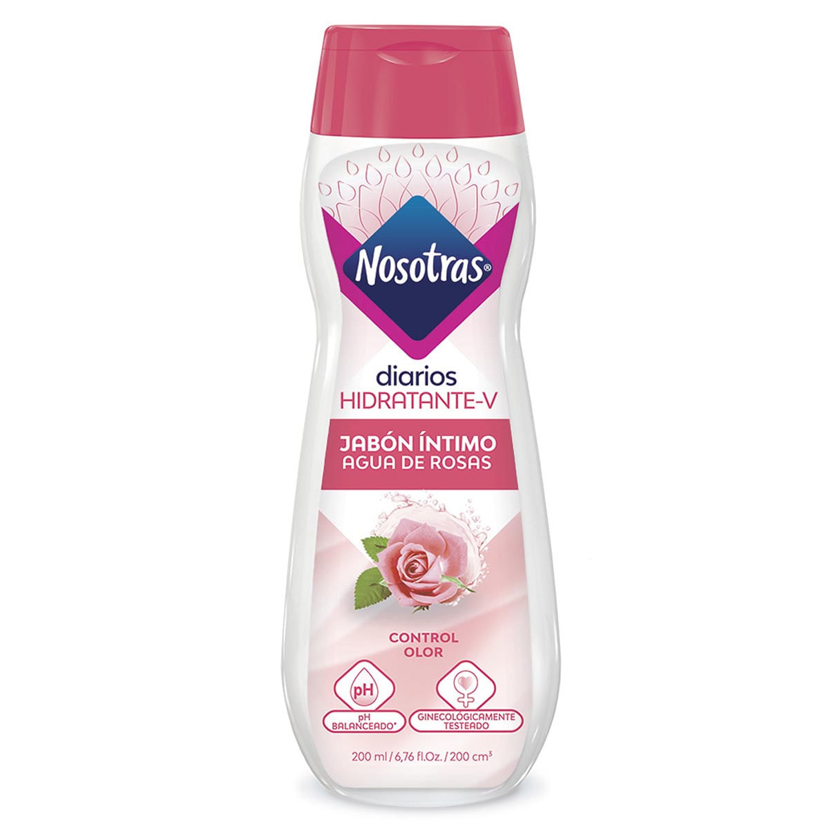 Jabón Líquido Íntimo Nosotras Agua De Rosas Frasco X 200 Ml.