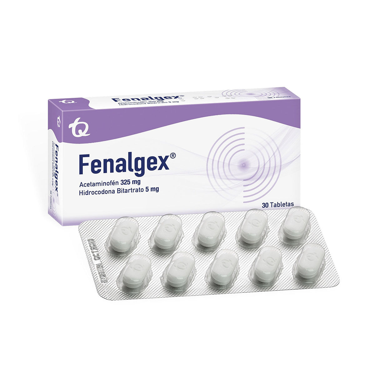 Fenalgex 325 Mg/5 Mg Tecnoquímicas Caja X 30 Tabletas.