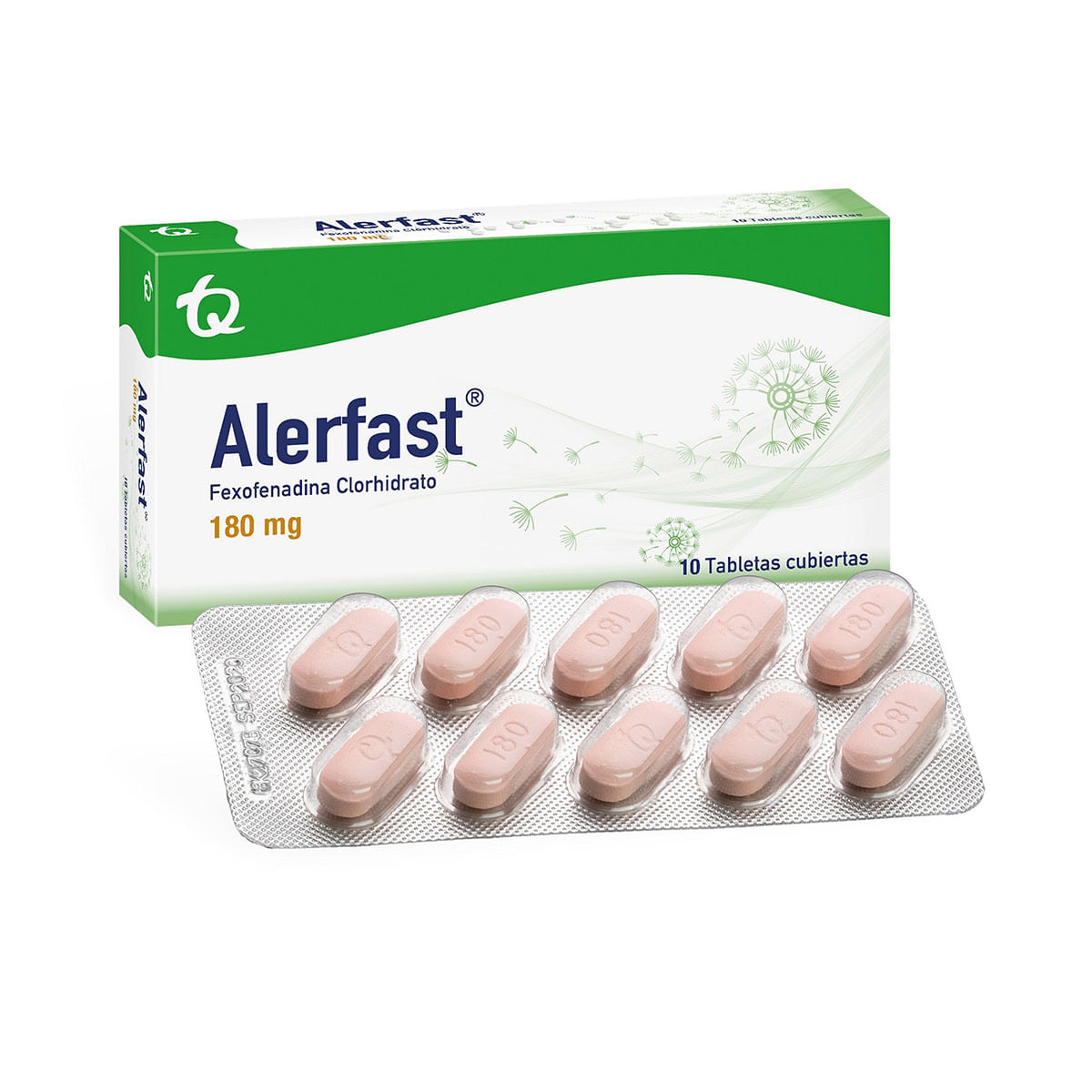 Alerfast 180 Mg Tecnoquímicas Caja X 10 Tabletas Cubiertas.