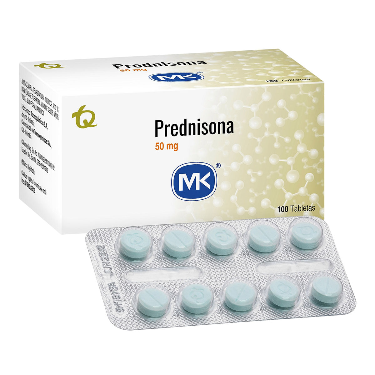 Prednisona 50 Mg Mk Caja X 100 Tabletas.