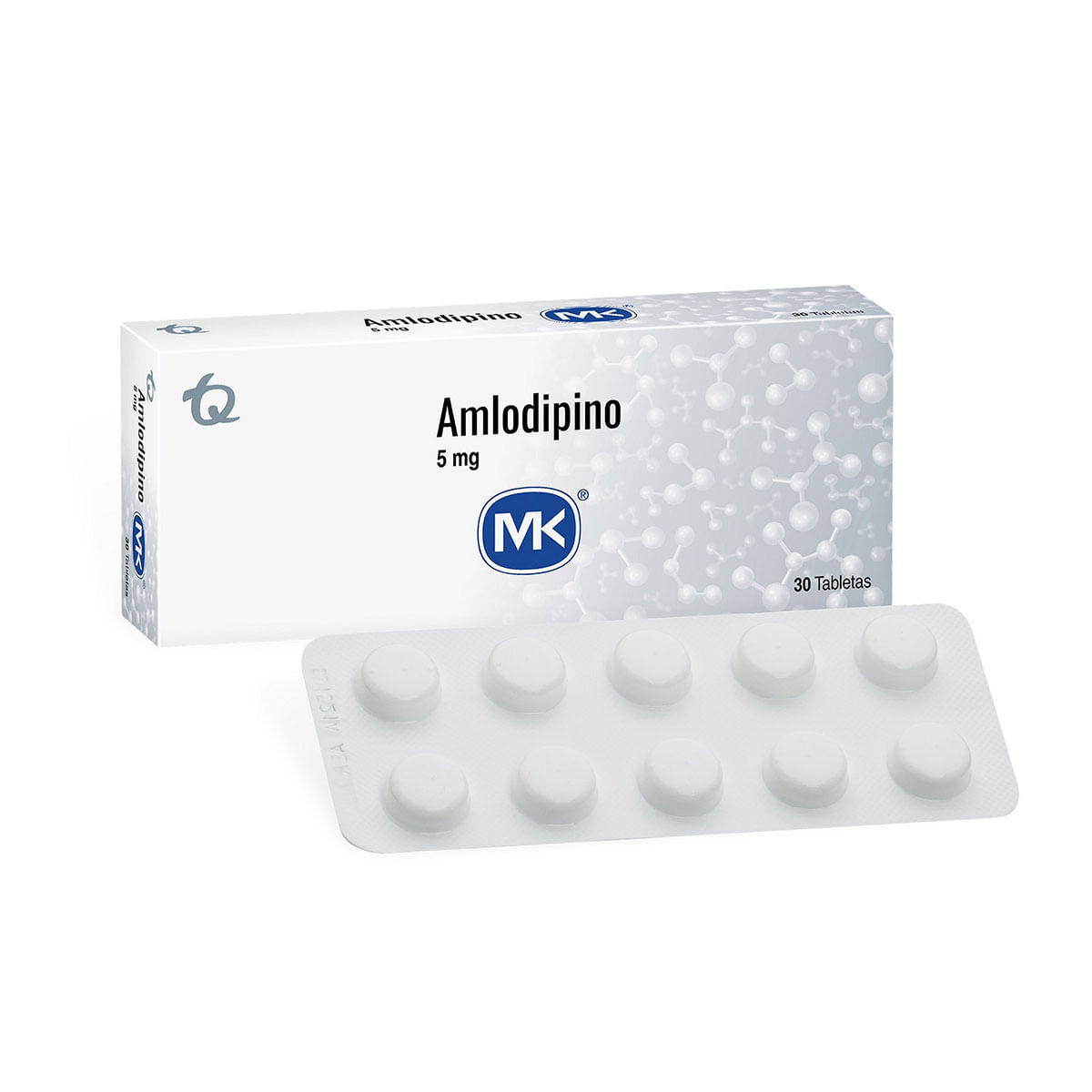 Amlodipino 5 Mg Mk Caja X 30 Tabletas.
