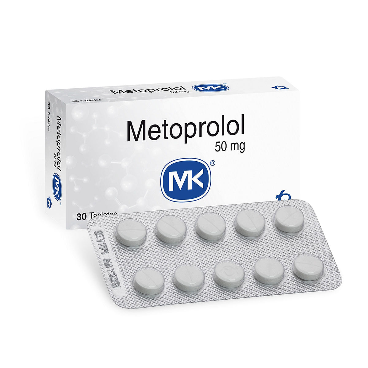 Metoprolol 50 Mg Mk Caja X 30 Tabletas.