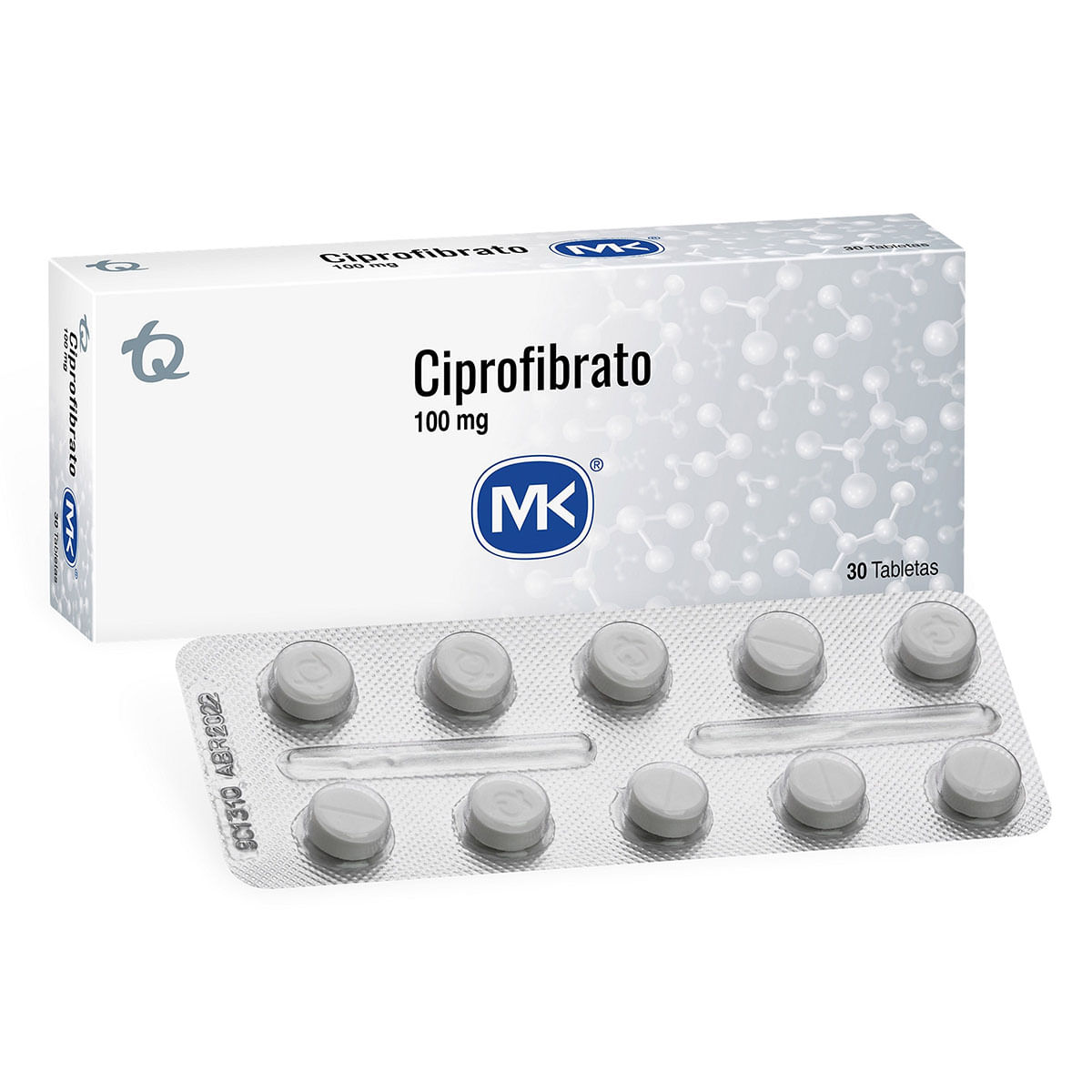 Ciprofibrato 100 Mg Mk Caja X 30 Tabletas.
