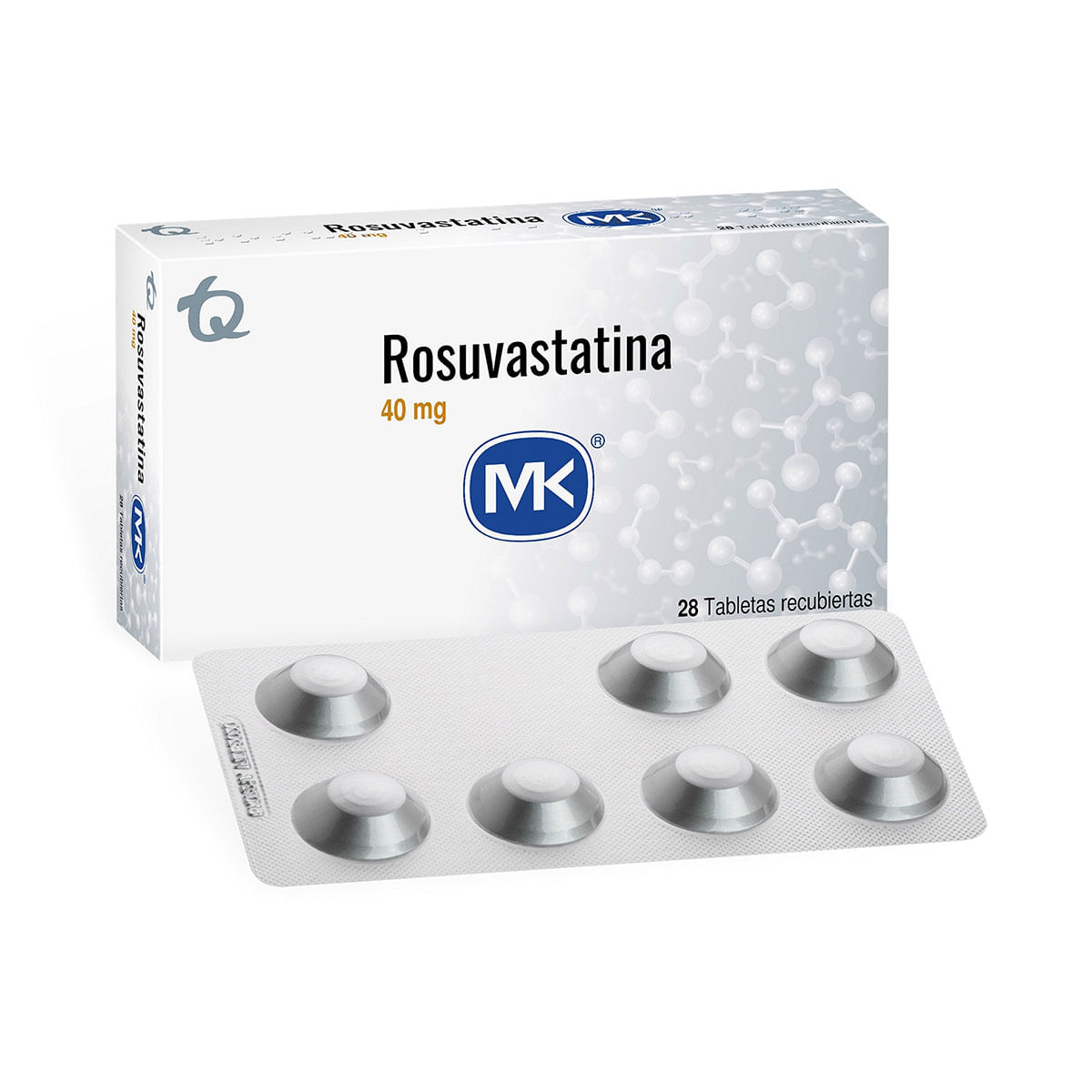 Rosuvastatina 40 Mg Mk Caja X 28 Tabletas Cubiertas.