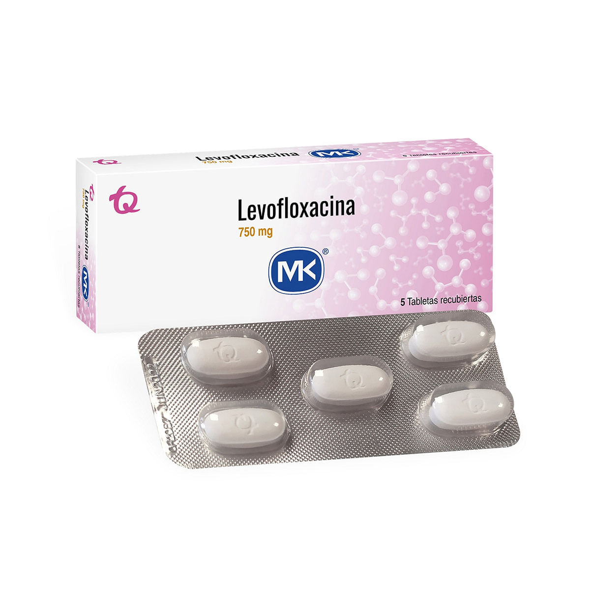 Levofloxacina 750 Mg Mk Caja X 5 Tabletas Recubiertas.