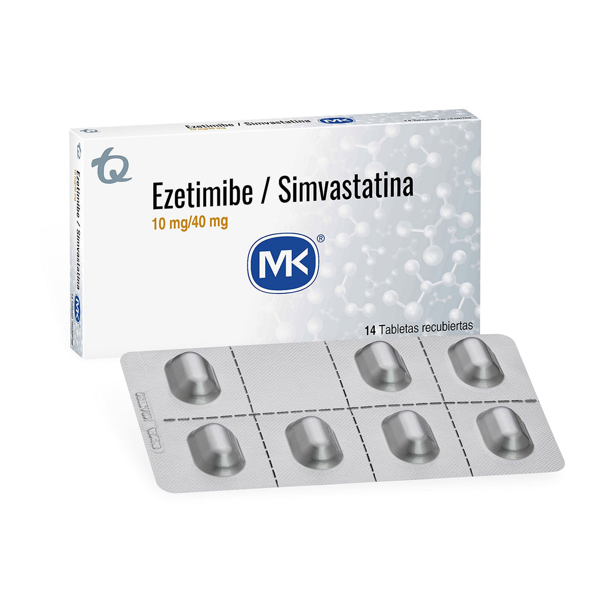 Ezetimibe/Simvastatina 10 Mg/40 Mg Mk Caja X 14 Tabletas Cubiertas.