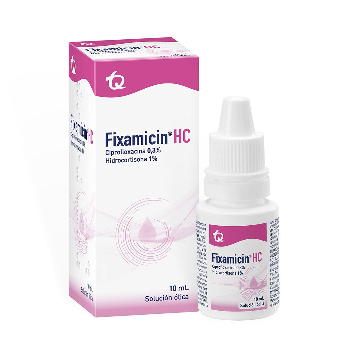 Gotas Óticas Fixamicin Hc 0.3%/1% Tecnoquímicas Frasco X 10 Ml.