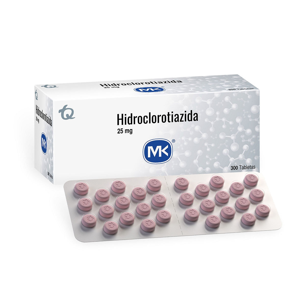 Hidroclorotiazida 25 Mg Mk Caja X 300 Tabletas.