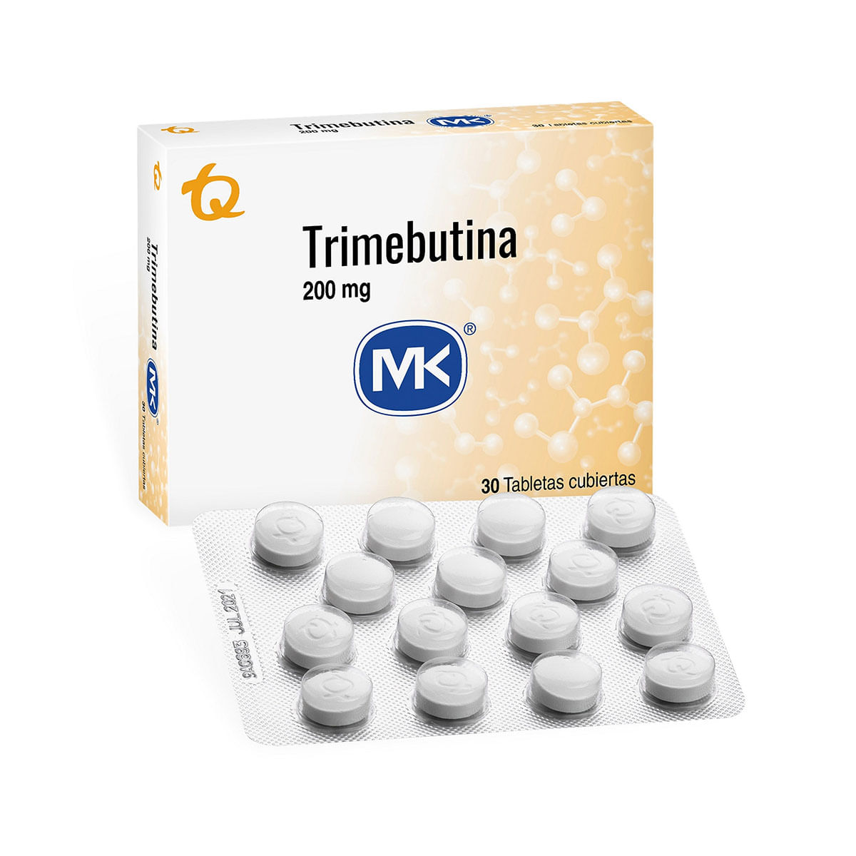 Trimebutina 200 Mg Mk Caja X 30 Tabletas Cubiertas.
