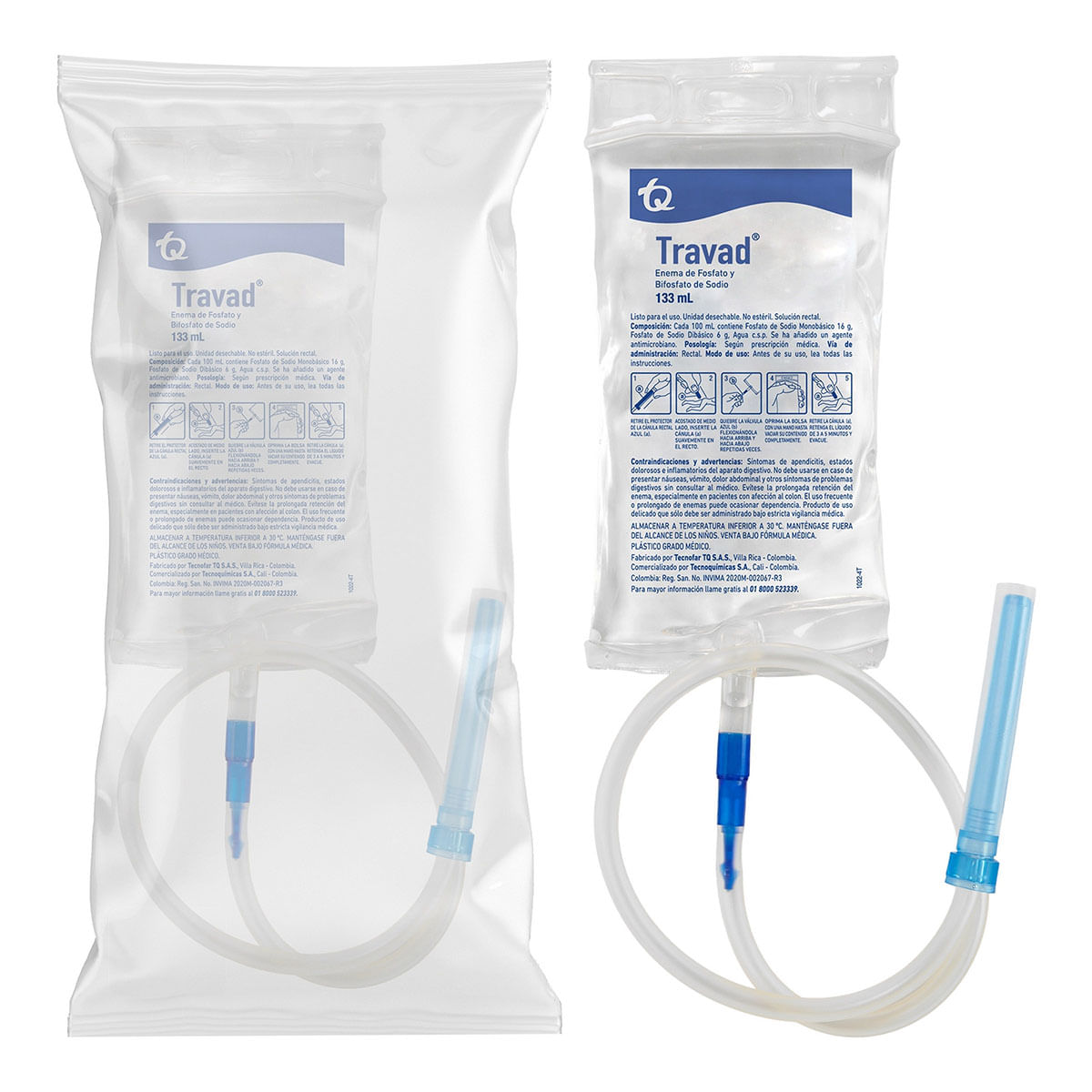 Enema De Fosfato Y Bifosfato De Sodio Travad Tecnoquímicas Bolsa X 133 Ml.