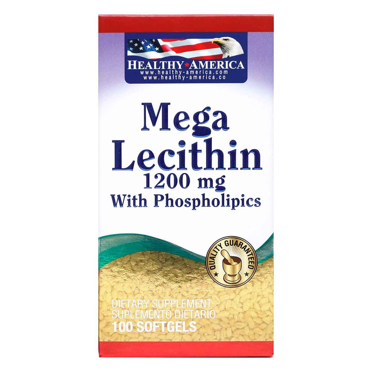 Mega Lecithin 1200 Mg Healthy Caja X 100 Softgels.