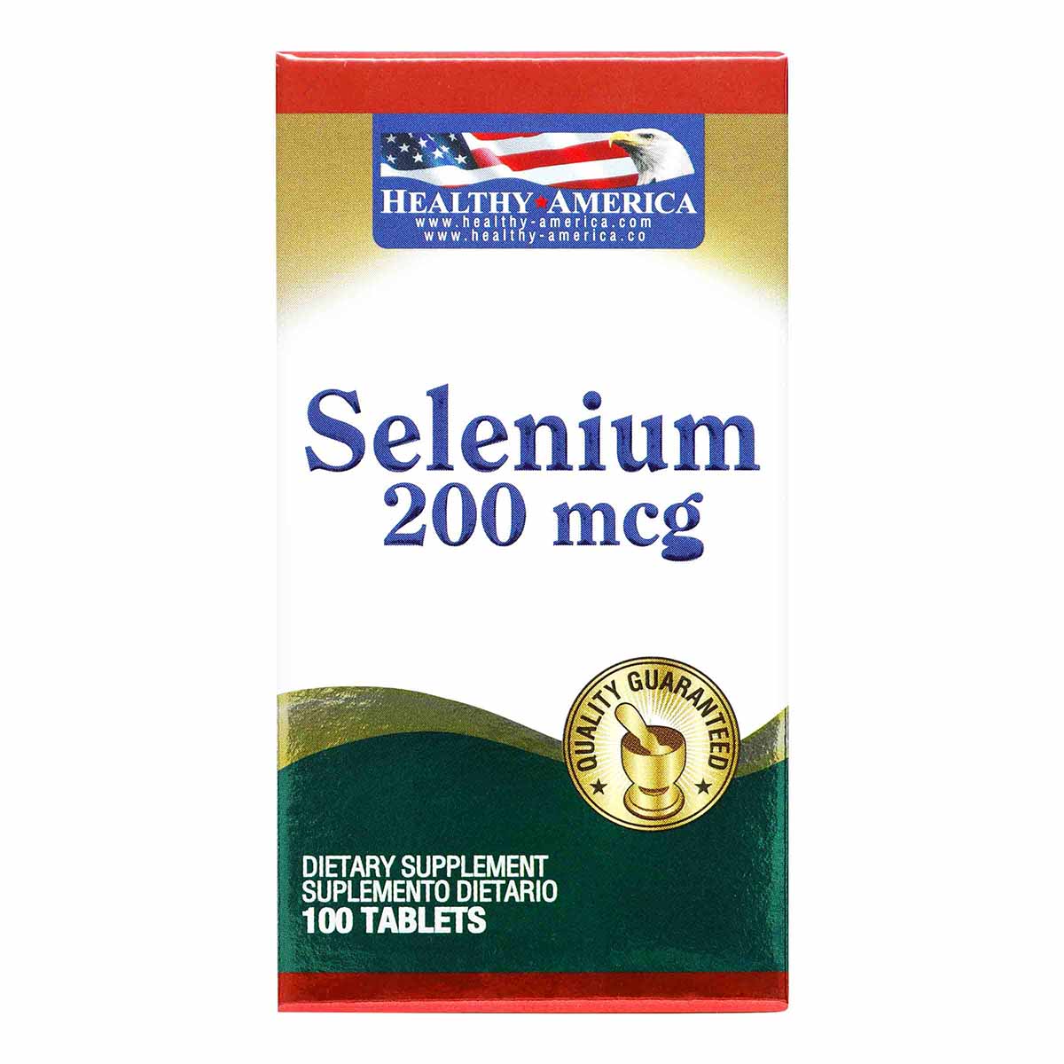 Selenium 200Mcg Healthy America Caja X 100 Tabletas.