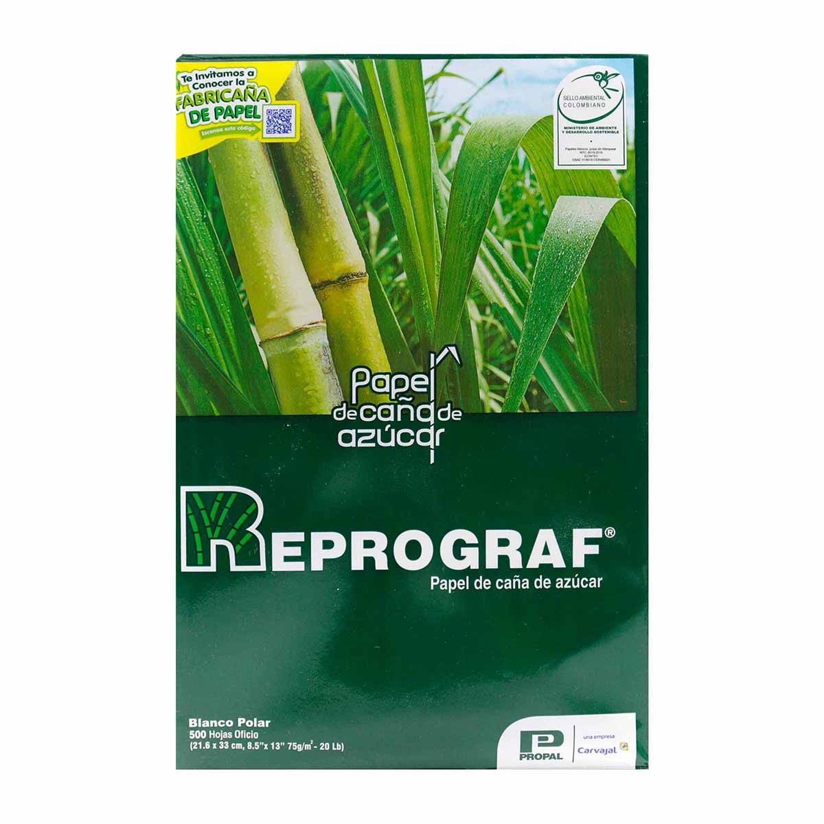 Resma de Papel Reprogaf Tamaño Oficio Paquete x 500 Hojas