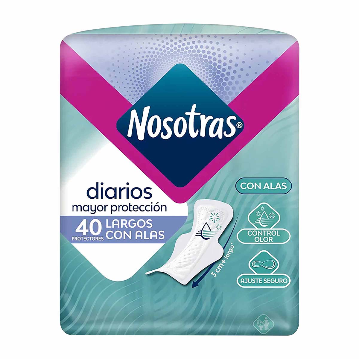 Protectores Nosotras Diarios Largos Paquete X 40 Uds.