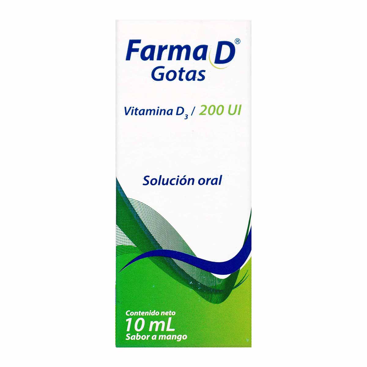 Solución Oral Farma D Vitamina D3 200 Ui Mango Gotas Frasco X 10 Ml.