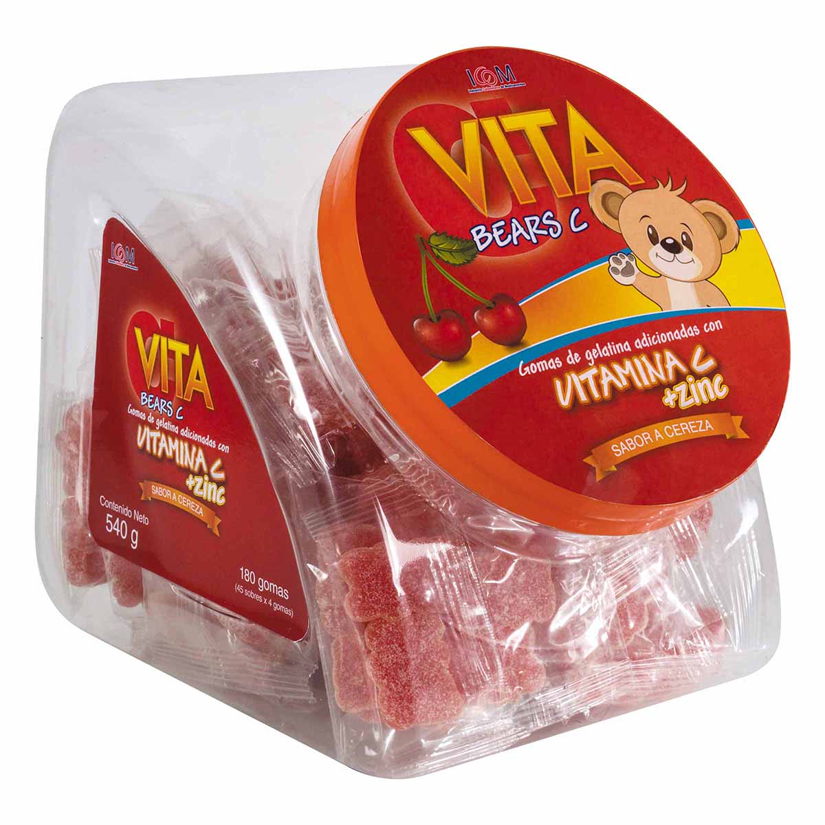 Gomas de Gelatina Icom Vita Bears C Cereza Bombonera x 540 g x 180 Uds