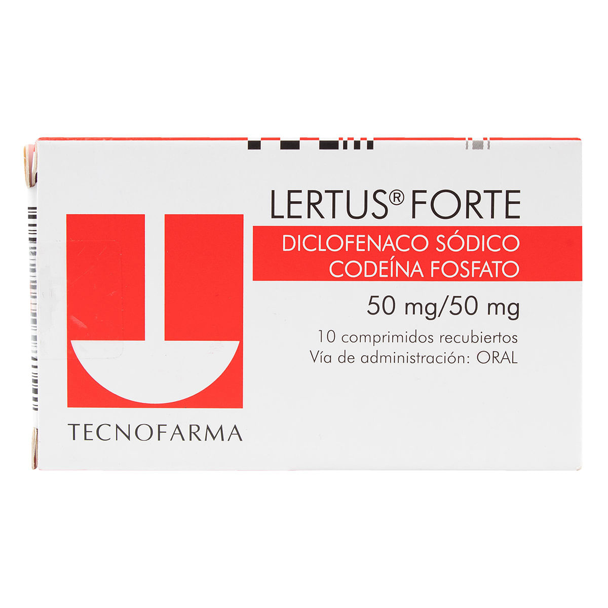 Lertus Forte 50 Mg/50 Mg Tecnofarma Caja X 10 Comprimidos Recubiertos.