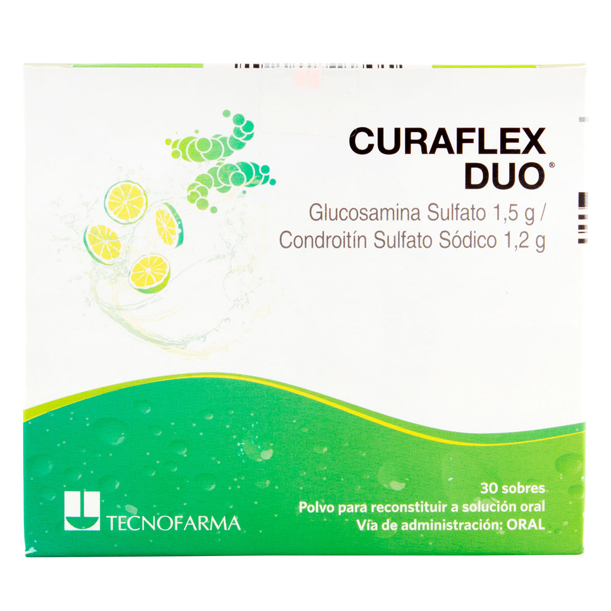 Solución Oral Curaflex Dúo 1.5 G/1.2 G Tecnofarma Polvo Caja X 30 Sobres.