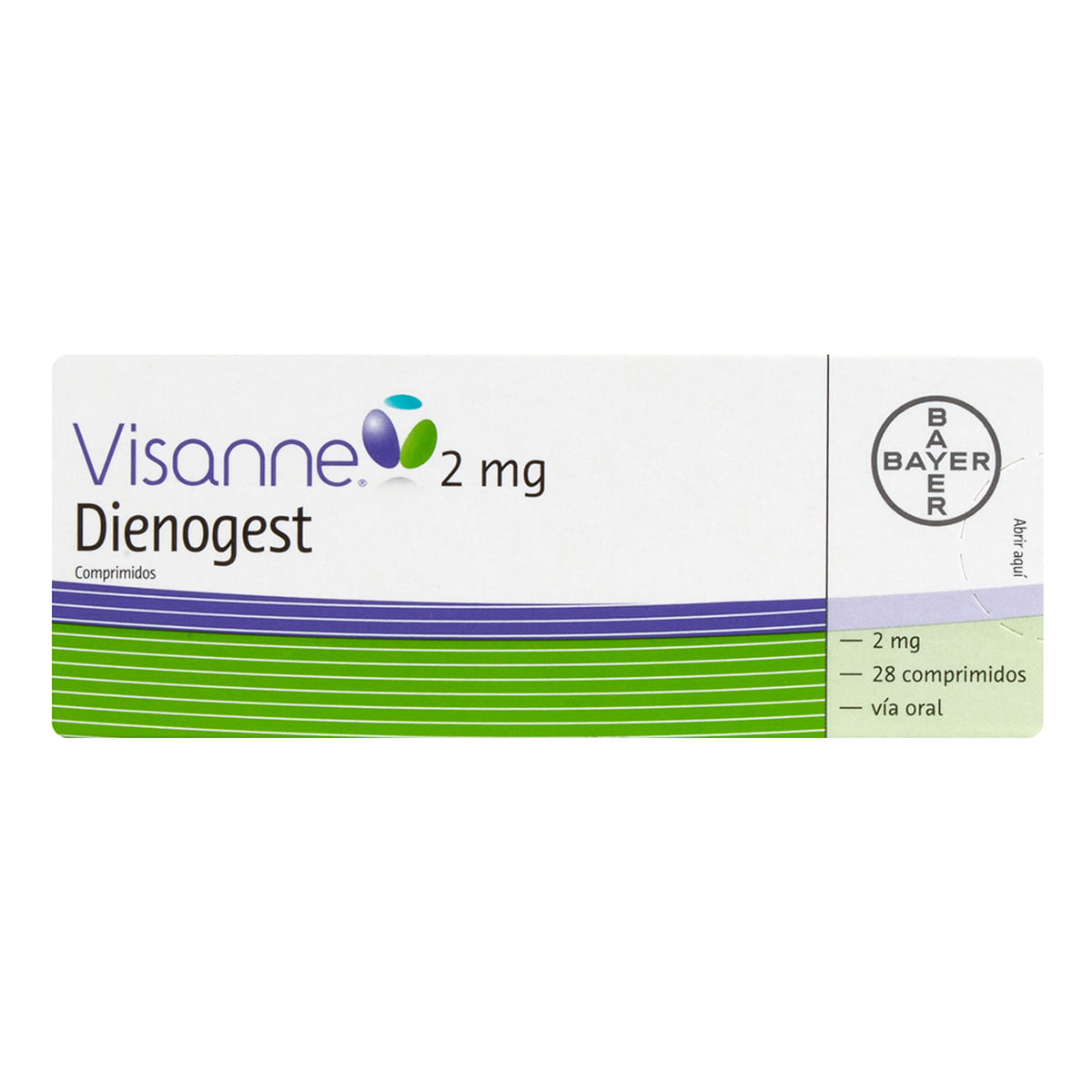 Visanne 2 Mg Bayer Caja X 28 Comprimidos.