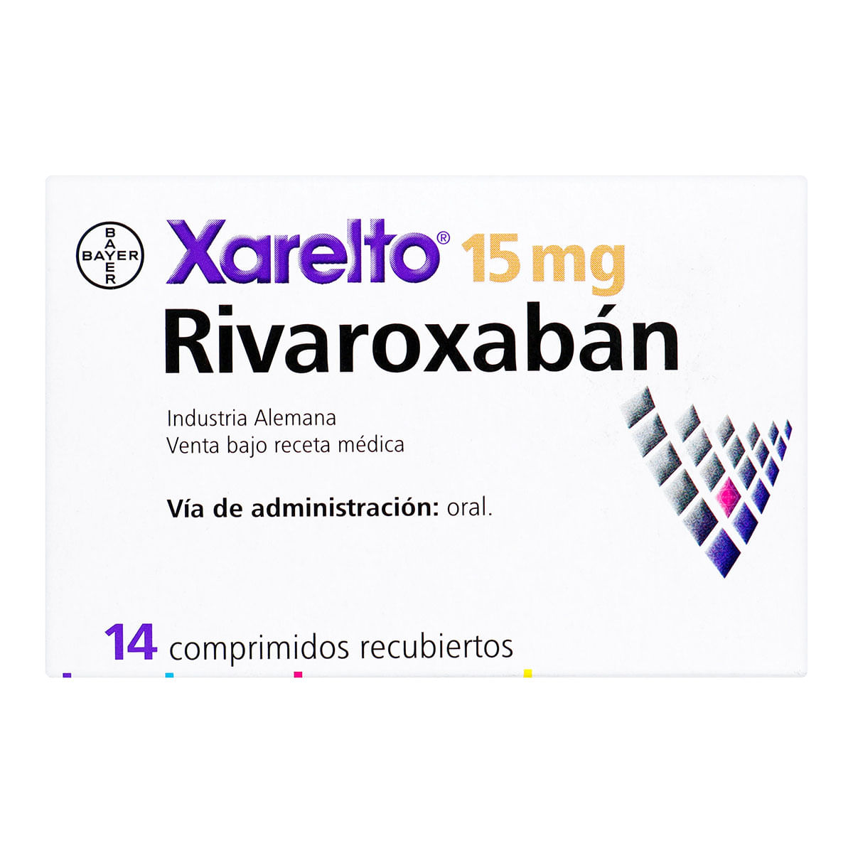 Xarelto 15 Mg Bayer Caja X 14 Comprimidos Recubiertos.