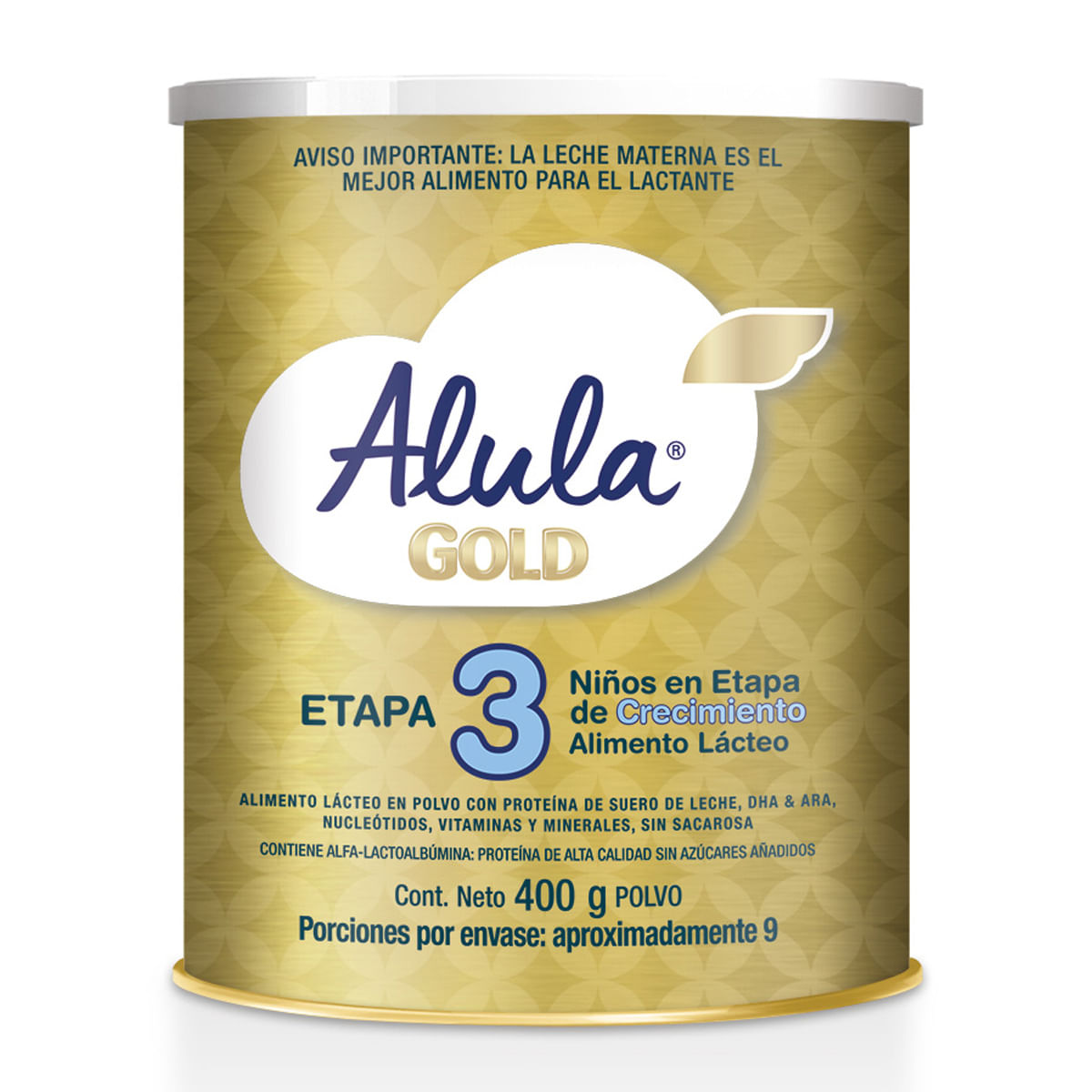 Alimento Lácteo Alula Progress Gold 3 Crecimiento Tarro x 400 g