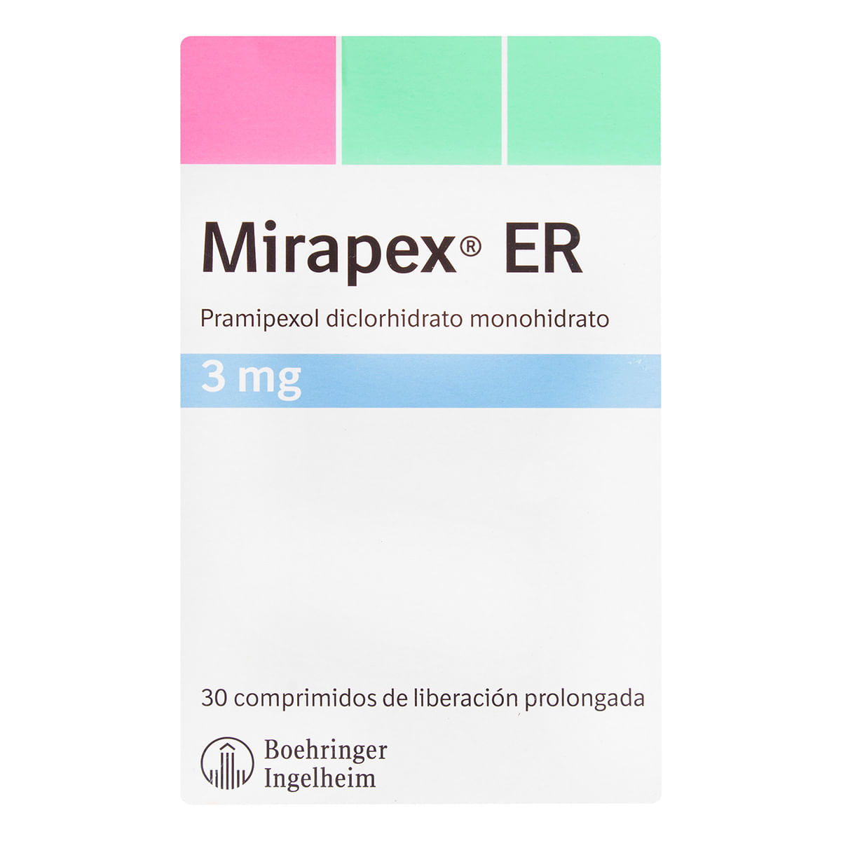 Mirapex Er 3 Mg Boehringer Ingelheim Caja X 30 Comprimidos.