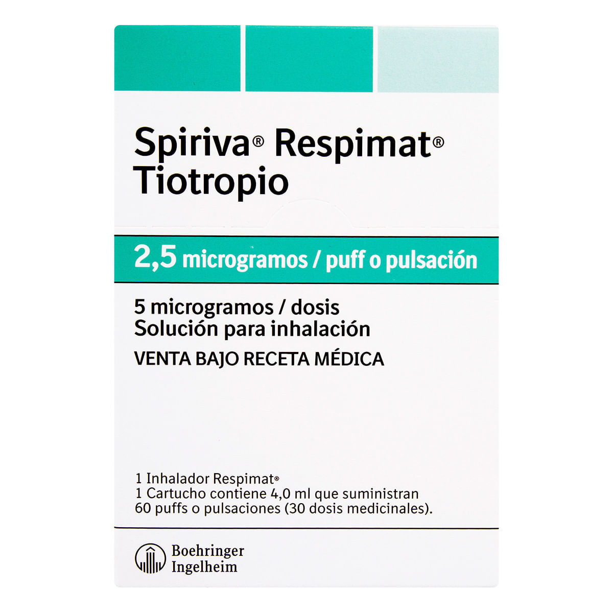 Spiriva Respimat 2.5 Mcg Boehringer Ingelheim Caja X 30 Dosis.