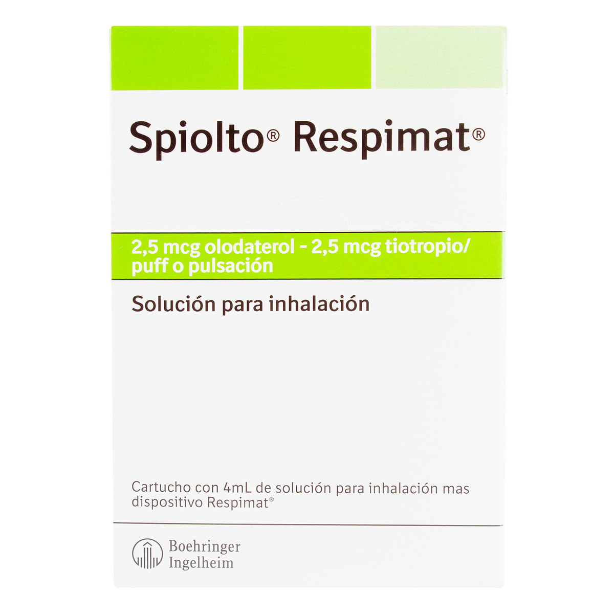 Spiolto Respimat 2.5 Mg/2.5 Mg Boehringer Ingelheim 30 Dosis En Aerosol Caja X 4 Ml.
