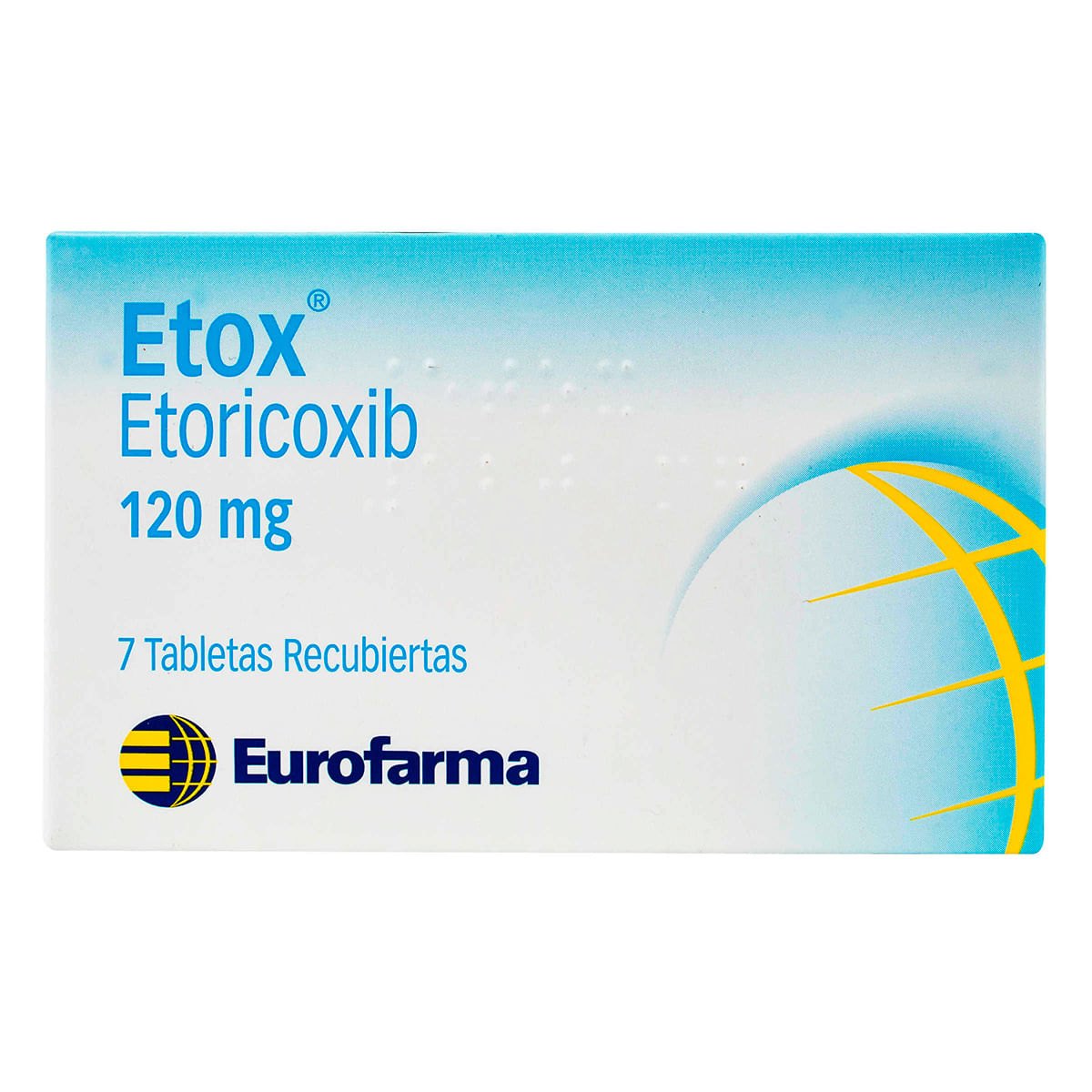 Etox 120 Mg Eurofarma Caja X 7 Tabletas Recubiertas.