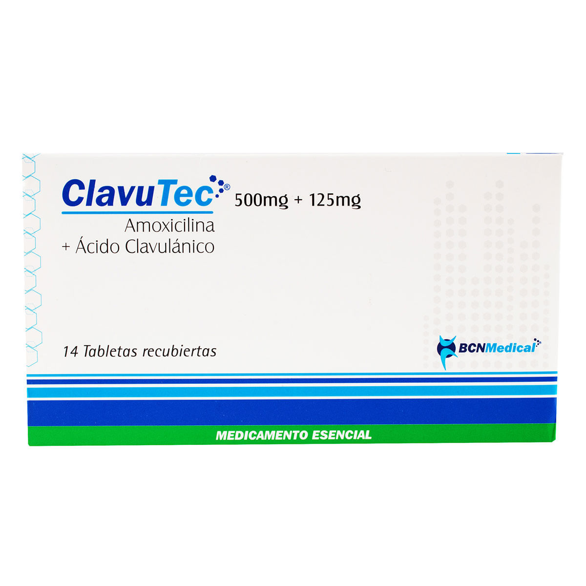 Clavutec 500 Mg+125 Mg Bcn Medical Caja X 14 Tabletas Recubiertas.