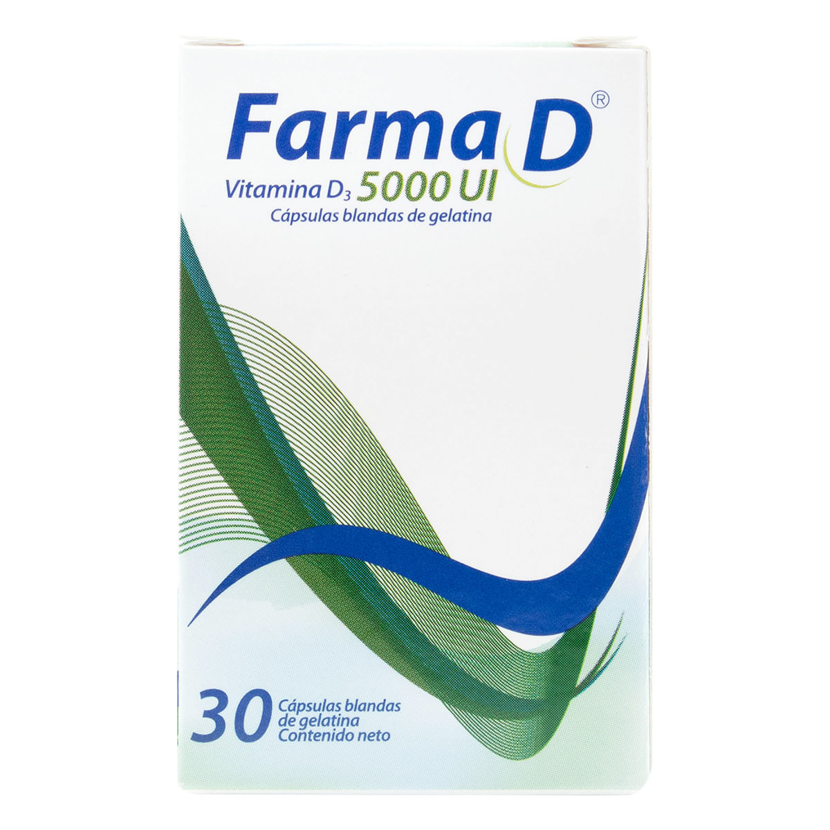 Farma D Vitamina D3 5000 Ui Caja X 30 Cápsulas Blandas.