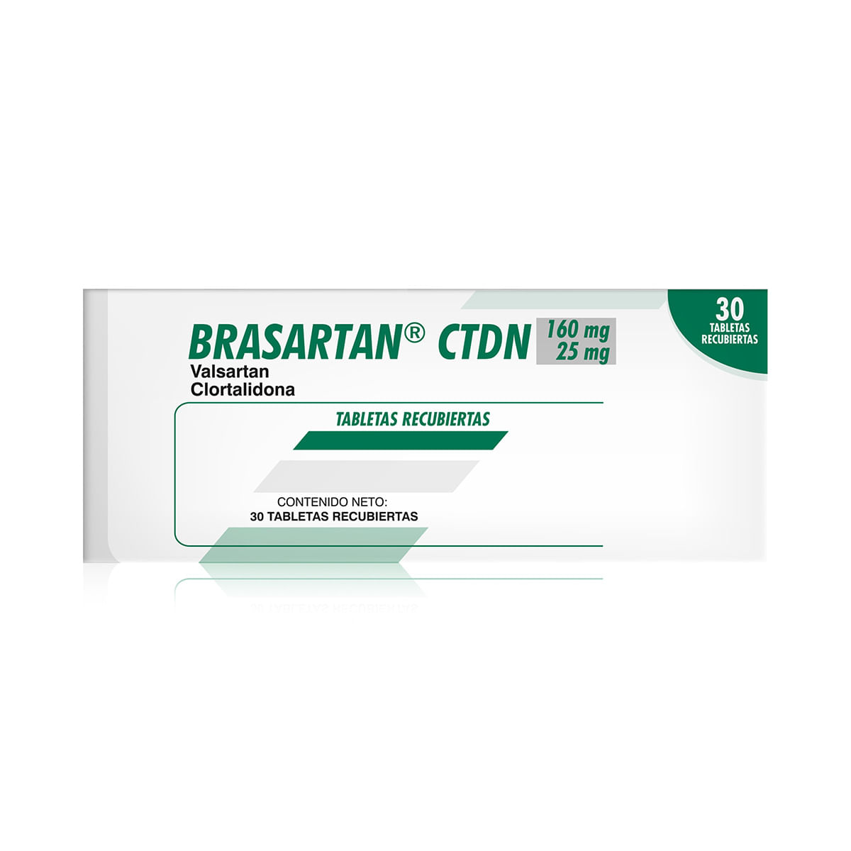 Brasartan Cdtn 160 Mg/25 Mg Caja X 30 Tabletas Recubiertas.