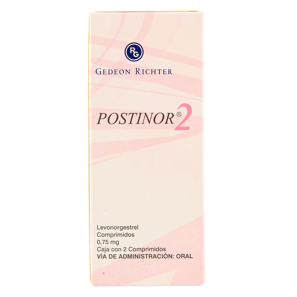 Postinor 2 0.75 Mg Gedeon Richter Caja X 2 Comprimidos.