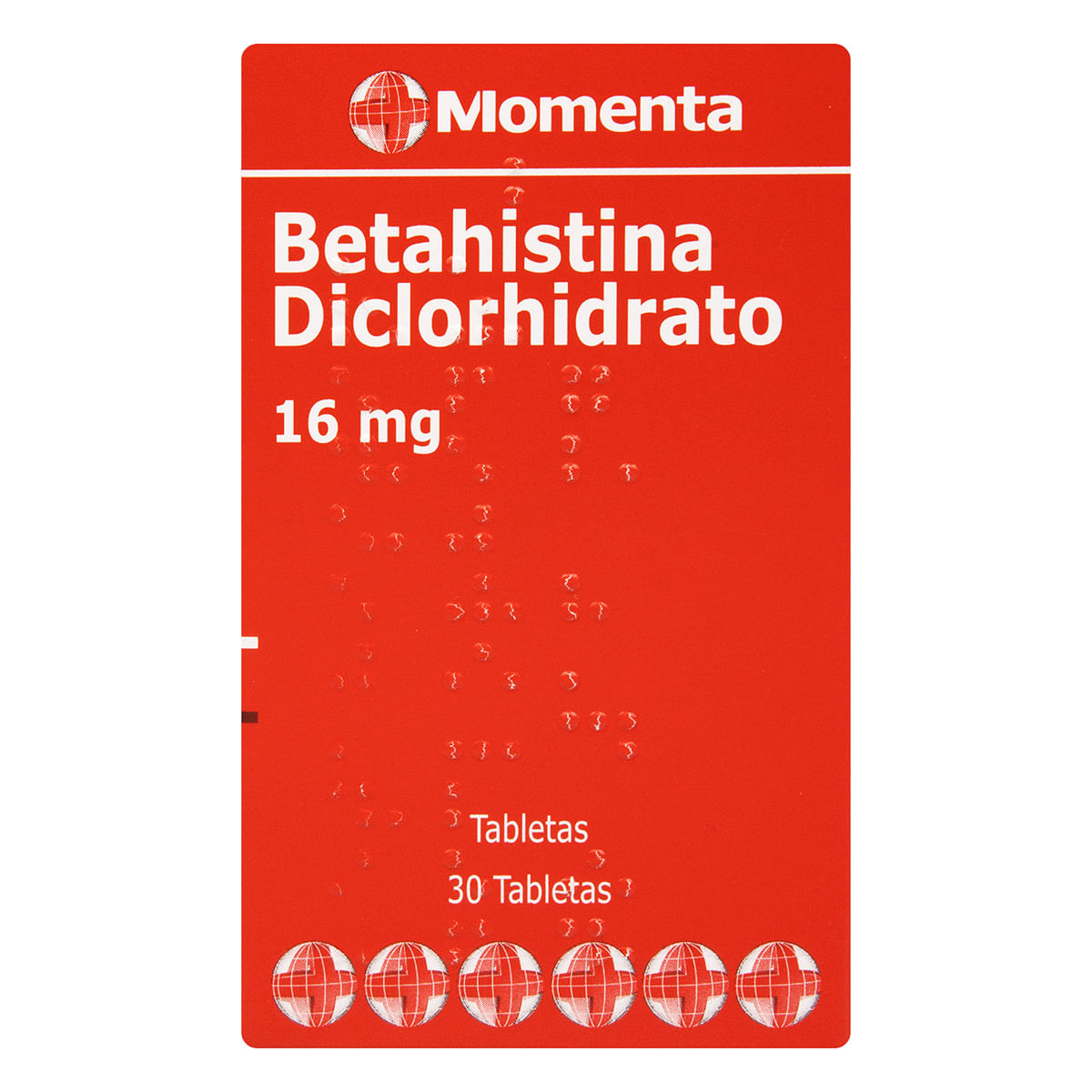 Betahistina Diclorhidrato 16 Mg Momenta Caja X 30 Tabletas.