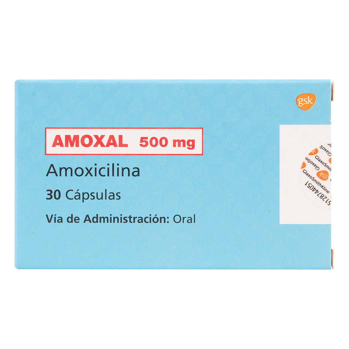 Amoxal 500 Mg Gsk Caja X 30 Cápsulas.
