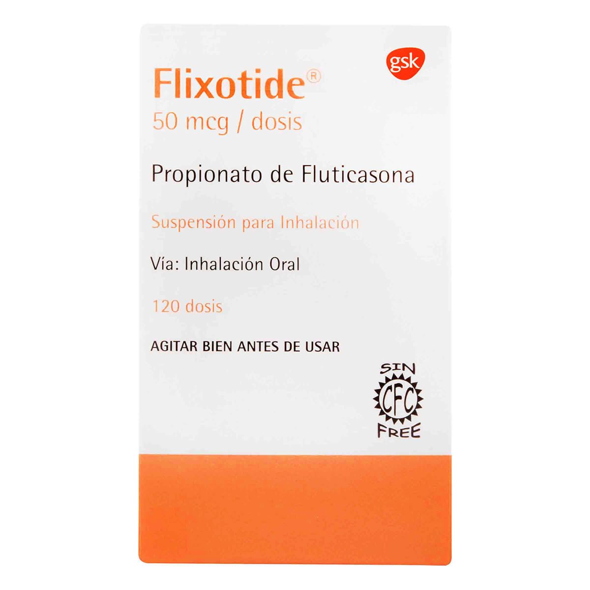 Suspensión Para Inhalación Flixotide 50 Mcg Gsk Caja X 120 Dosis.
