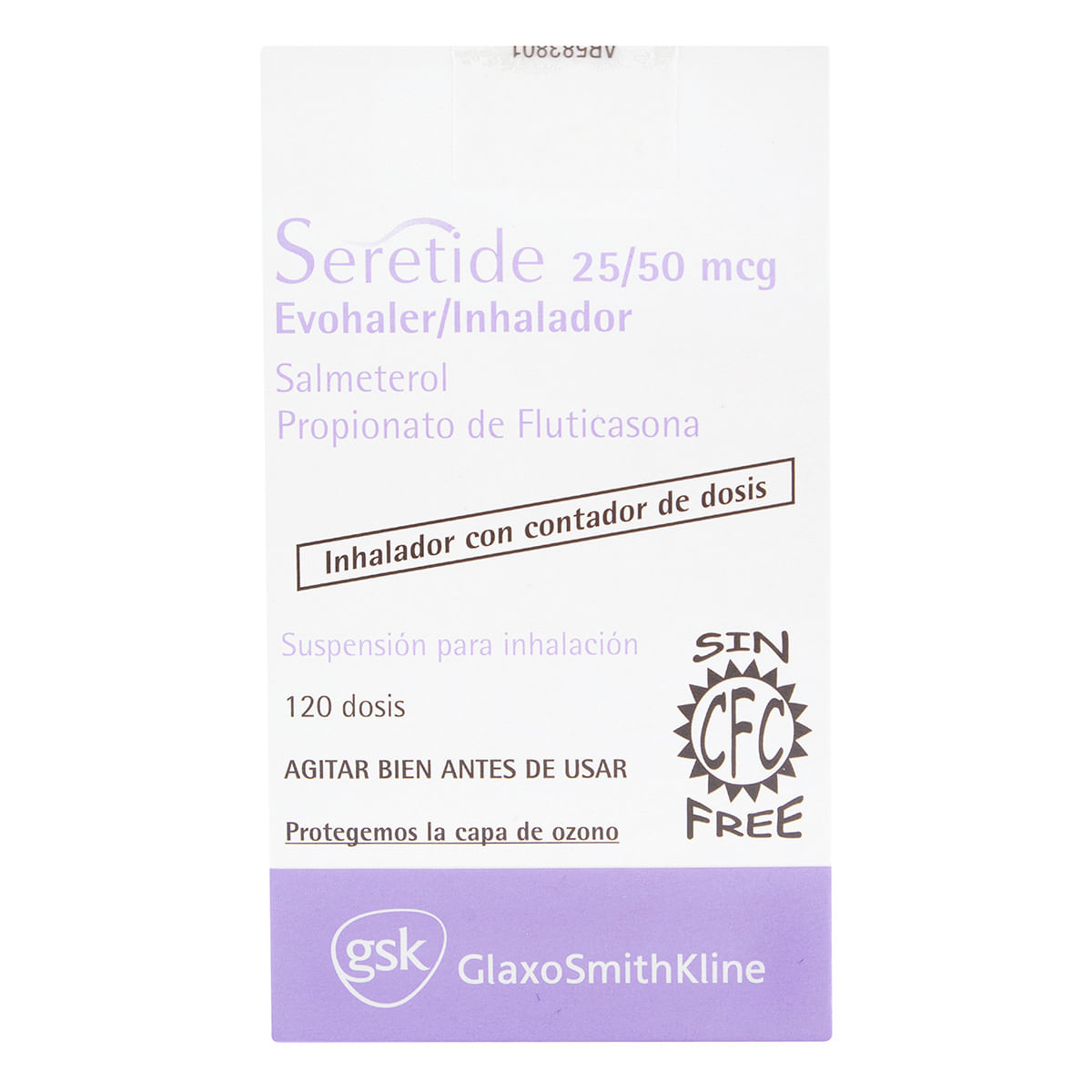 Inhalador Seretide 25/50 Mcg Gsk Frasco X 120 Dosis.
