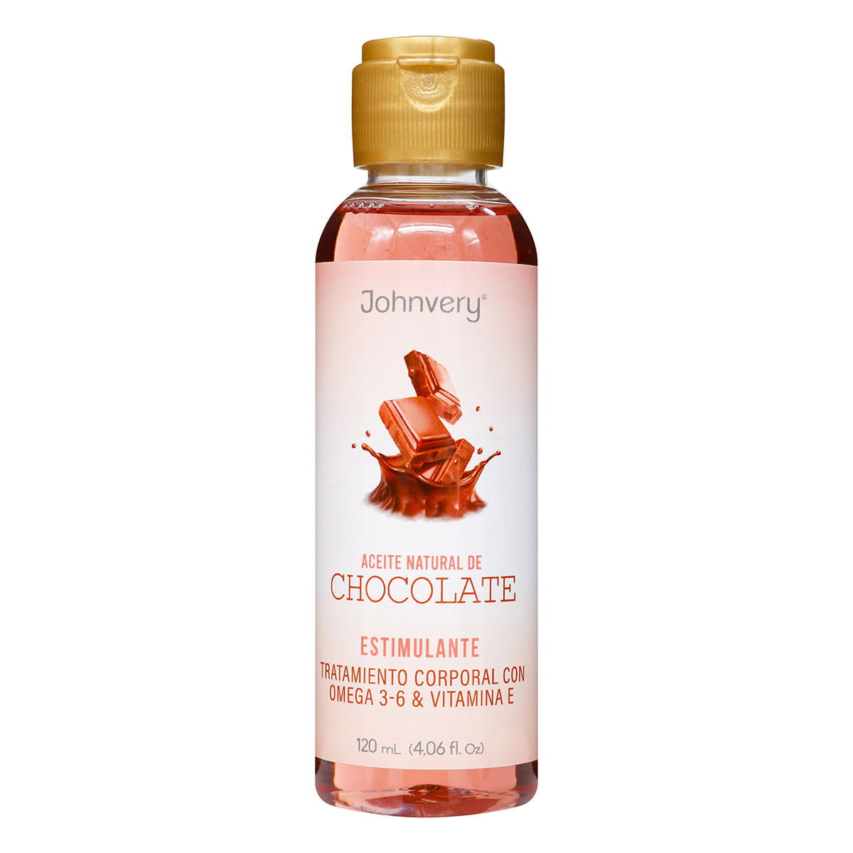 Tratamiento Corporal Johnvery Aceite Natural de Chocolate Estimulante Frasco x 120 mL