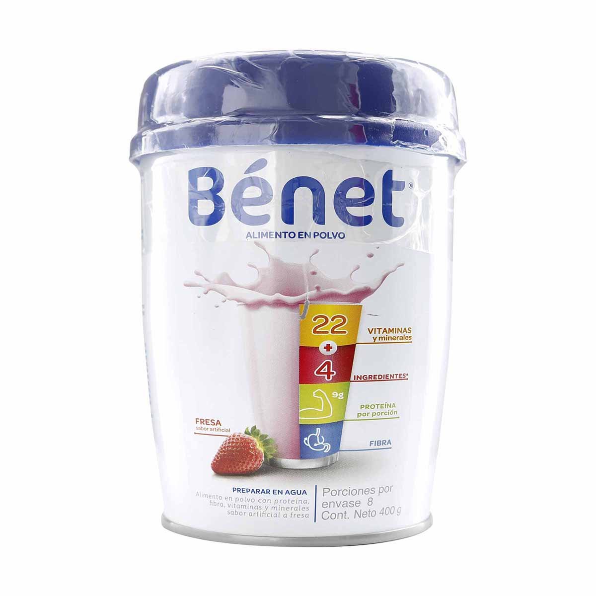 Alimento en Polvo Sabor Fresa Bénet Tarro x 400 g