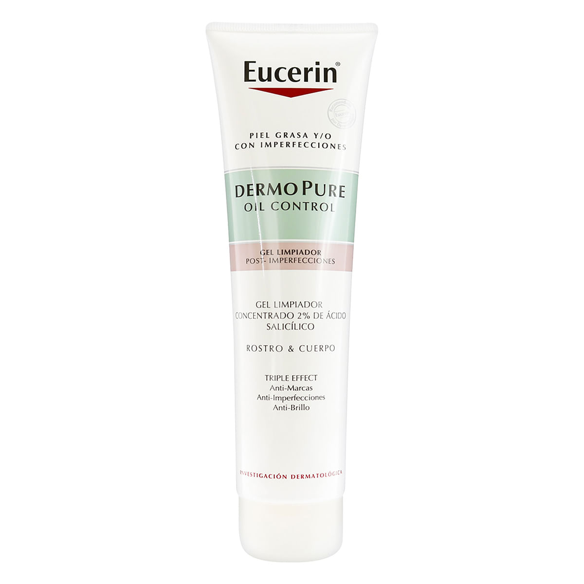 Gel Limpiador Eucerin Post-Inperfecciones Rostro y Cuerpo Triple Efect Tubo x 150 mL