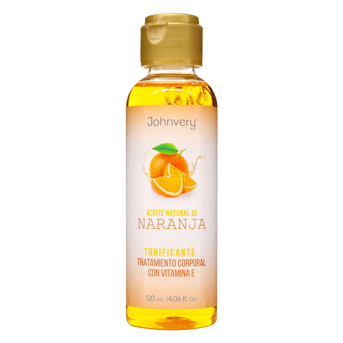 Tratamiento Corporal Johnvery Aceite Natural de Naranja Tonificante Frasco x 120 mL